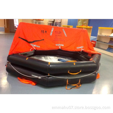 SOLAS approved Inflatable life raft with pack A/B 15Persons